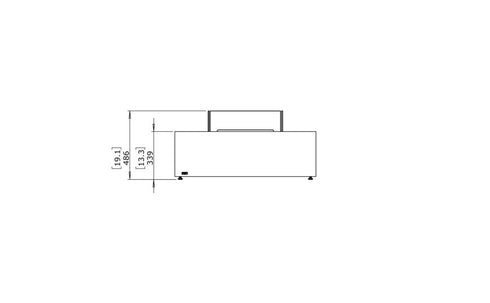 Ecosmart Fire Base 40 Fire Pit Table - Bone Finish / Stainless Steel Burner - ESF.O.BAS.40.BO